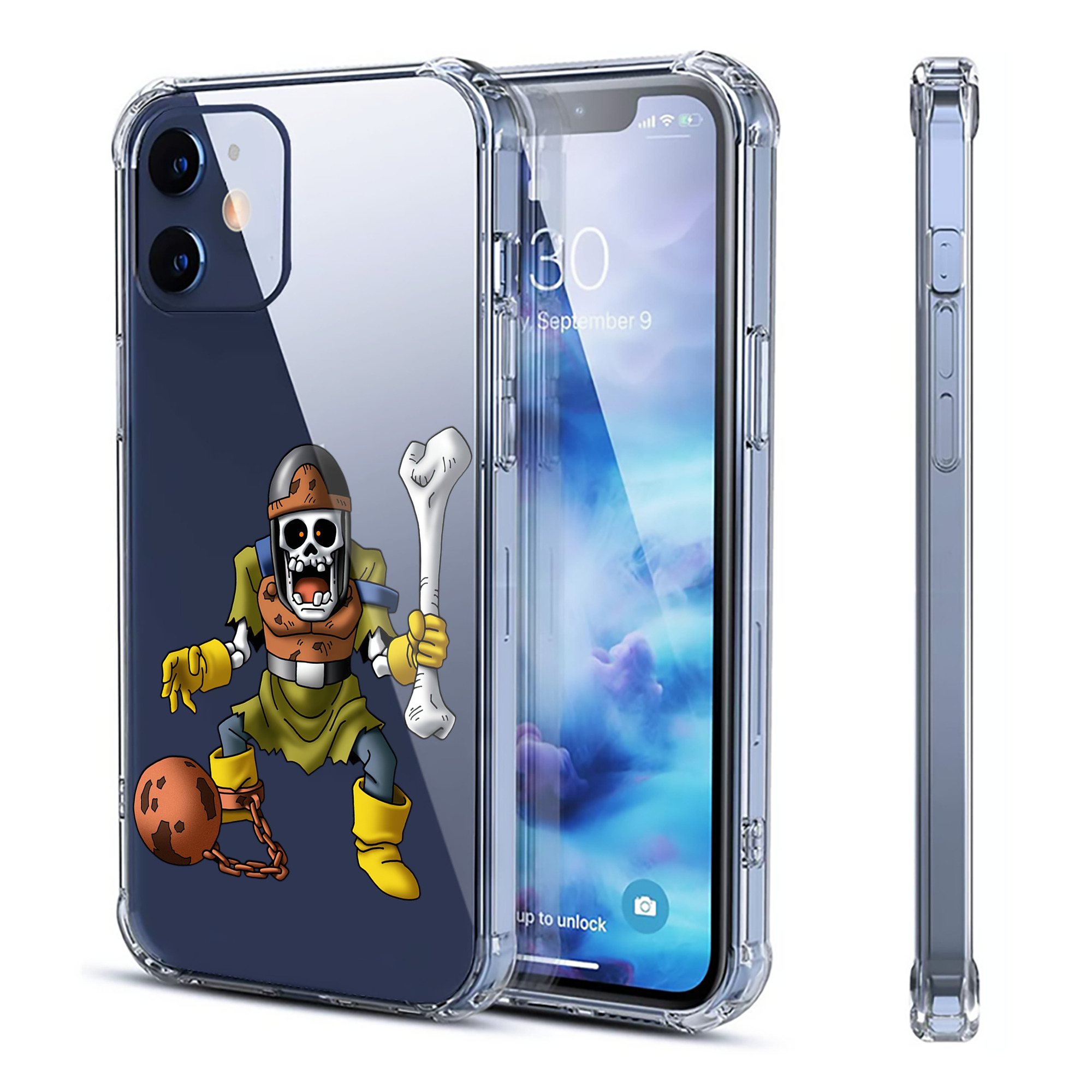 （画像用） ドラゴンクエスト Doragon Kuesuto Dragon Quest 【iPhone 12シリーズ対応】透明スマホケース（クリアソフトケース）
